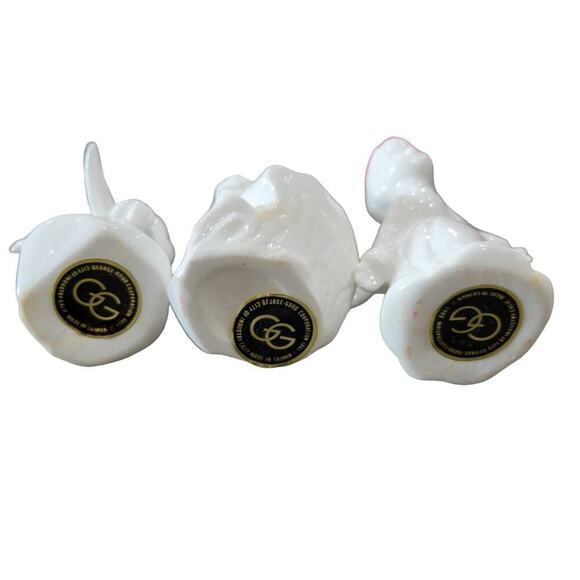 Vintage 1981 George Good Taiwan‎ Porcelain Angels Set of 3 White - Picture 6 of 6